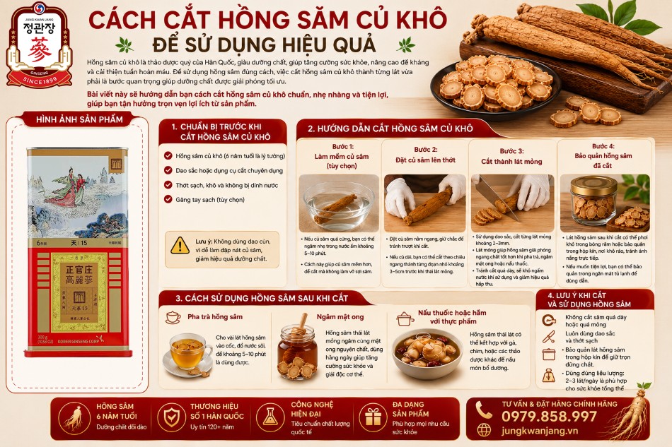 Hướng Dẫn Chế Biến Hồng Sâm Củ Khô