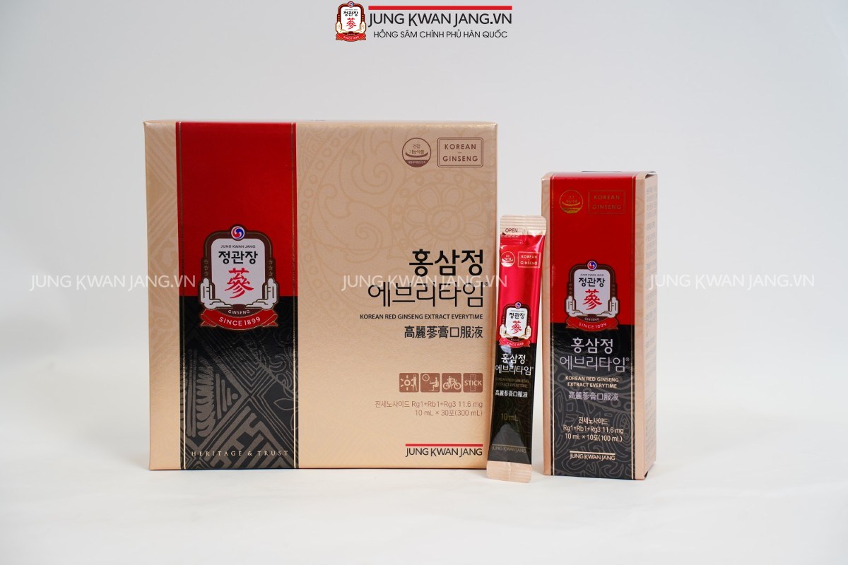 Hình Ảnh Tinh Chất Nước Hồng Sâm Jung Kwan Jang Everytime 10ml x 30 Gói