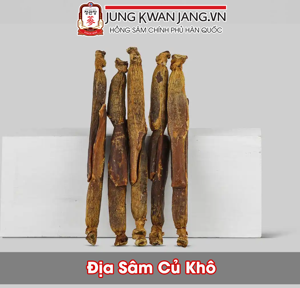 Hình Ảnh Chi Tiết Địa Sâm Củ Khô Chính Phủ KGC Jung Kwan Jang