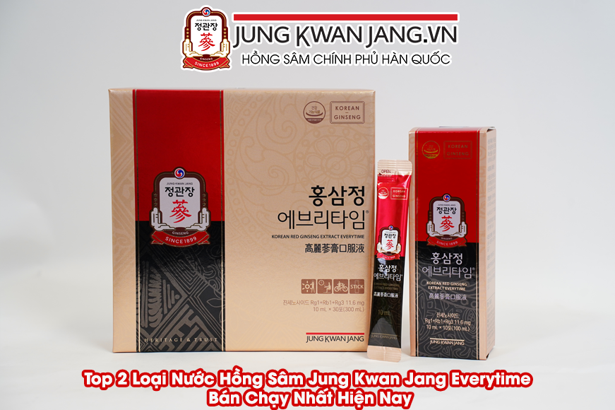 Top 2 Loại Nước Hồng Sâm Jung Kwan Jang Everytime Bán Chạy Nhất Hiện Nay