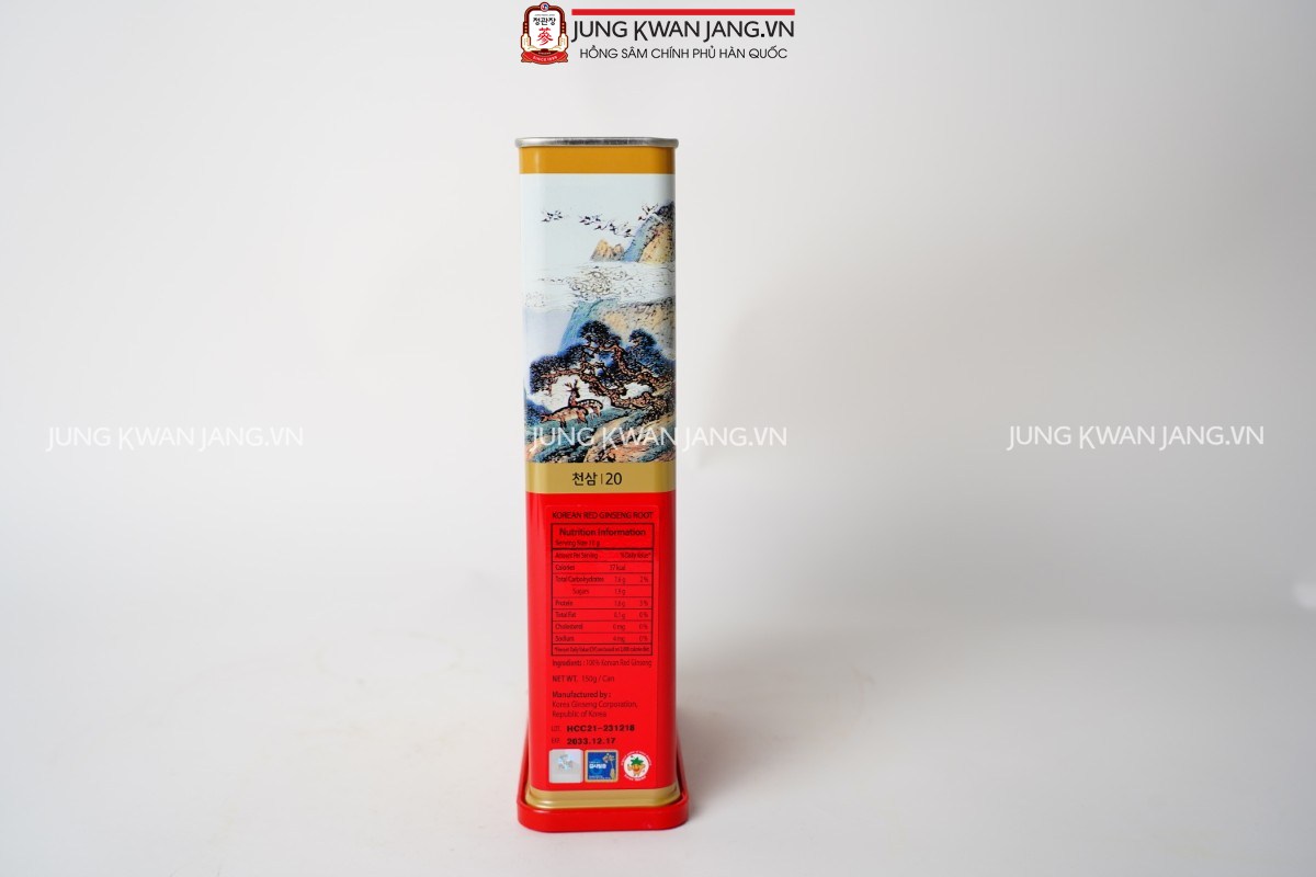 Thiên Sâm Củ Khô Jung Kwan Jang 150g Số 20 – Quà tặng sức khỏe sang trọng, chính hãng