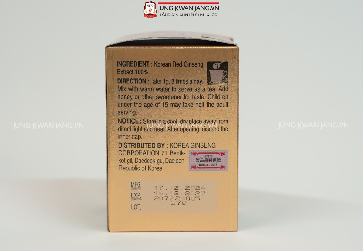 Mua Tinh Chất Cao Hồng Sâm Jung Kwan Jang 100g chính hãng KGC Hàn Quốc tại jungkwanjang.vn