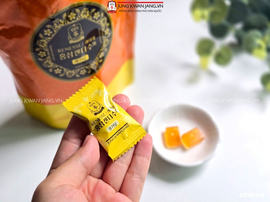 Kẹo Hồng Sâm Không Đường Jung Kwan Jang 120g – chất lượng từ thương hiệu KGC Hàn Quốc