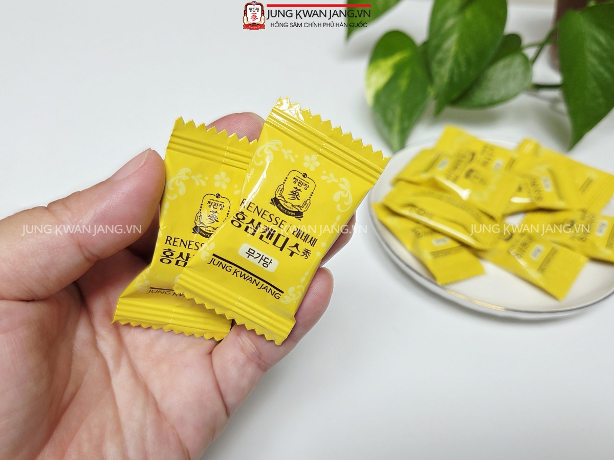 Hình ảnh kẹo hồng sâm không đường Jung Kwan Jang 240g – thích hợp cho người lớn và trẻ em