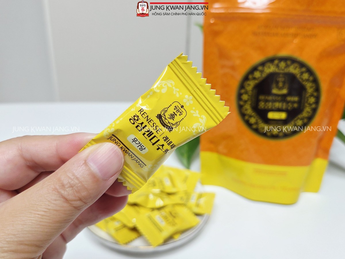 Kẹo Hồng Sâm Không Đường Jung Kwan Jang 240g – món quà ý nghĩa từ hồng sâm Hàn Quốc