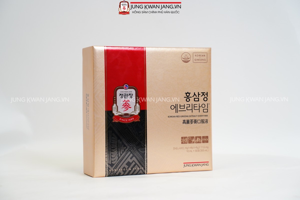 Tinh chất Nước Hồng Sâm Jung Kwan Jang Everytime 10ml x 30 gói chính hãng Hàn Quốc
