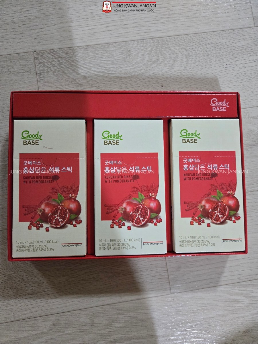 Tinh chất Hồng Sâm kết hợp Lựu Đỏ Goodbase Hàn Quốc 10ml x 30 gói