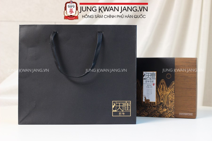Nước Hồng Sâm Nhung Hươu Jung Kwan Jang Cheon Nok Sam 10g x 30 gói chính hãng Hàn Quốc tại jungkwanjang.vn