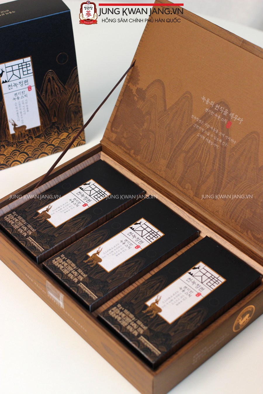 Mua Nước Hồng Sâm Nhung Hươu Jung Kwan Jang Cheon Nok Sam 10g x 30 gói chính hãng KGC Hàn Quốc tại jungkwanjang.vn