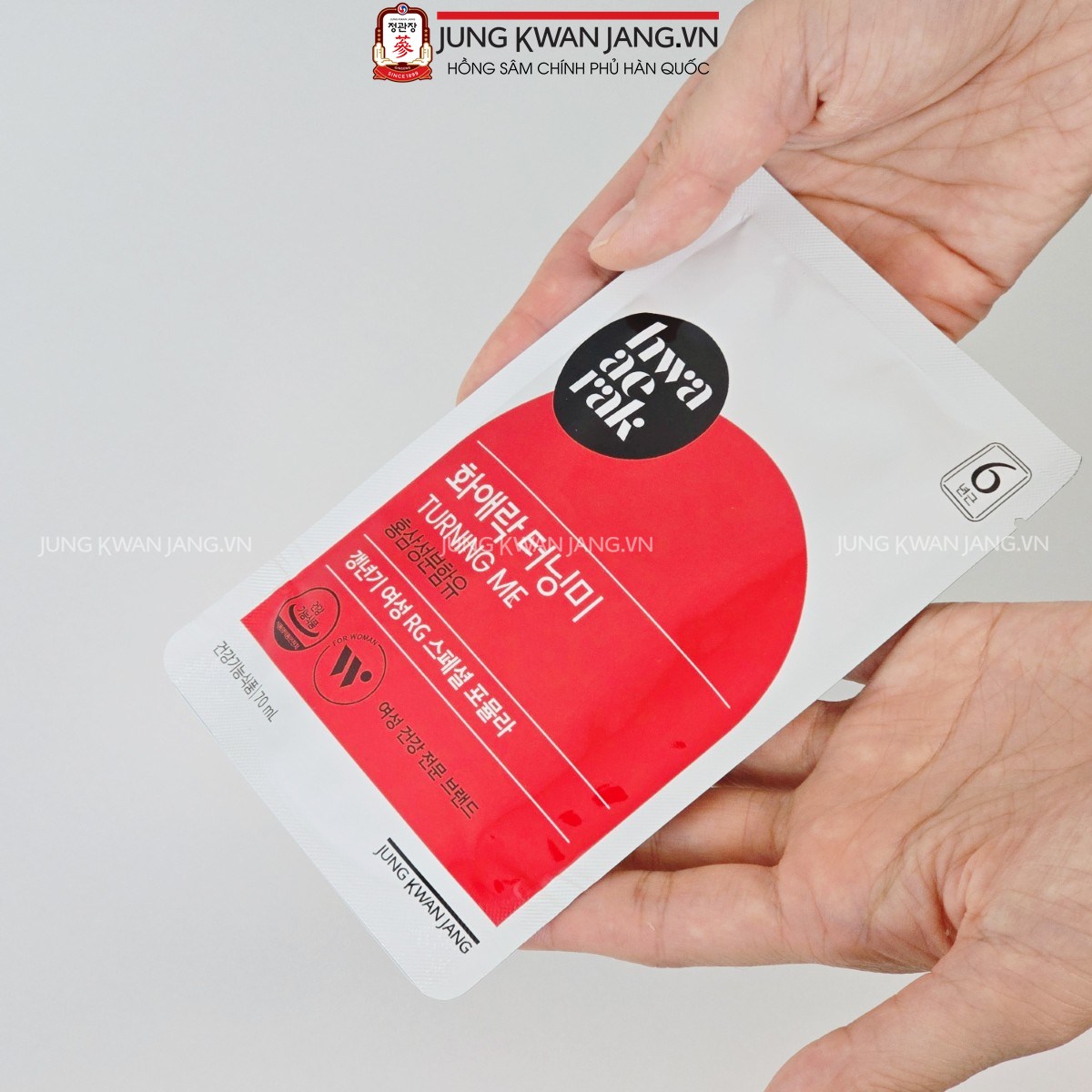 Bồi bổ sức khỏe, thanh lọc cơ thể với Nước Hồng Sâm Phụ Nữ Jung Kwan Jang Hwa Ae Rak