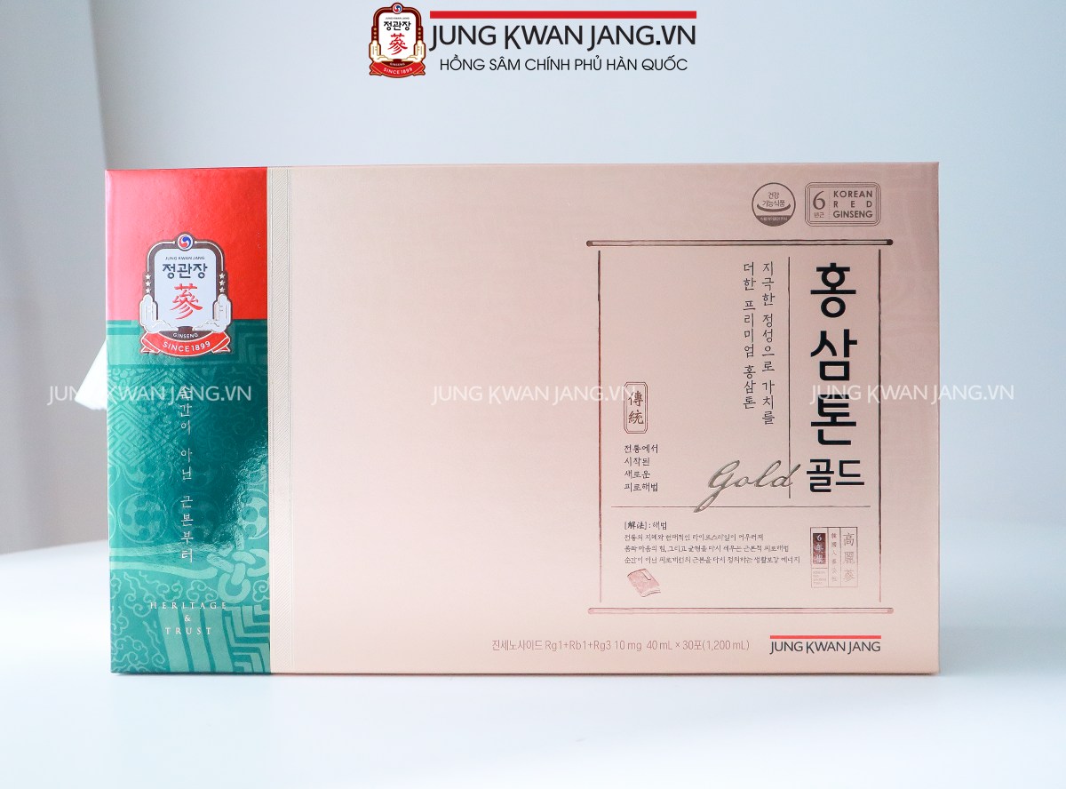 Nước Hồng Sâm Jung Kwan Jang Tonic Gold 40ml x 30 Gói chính hãng