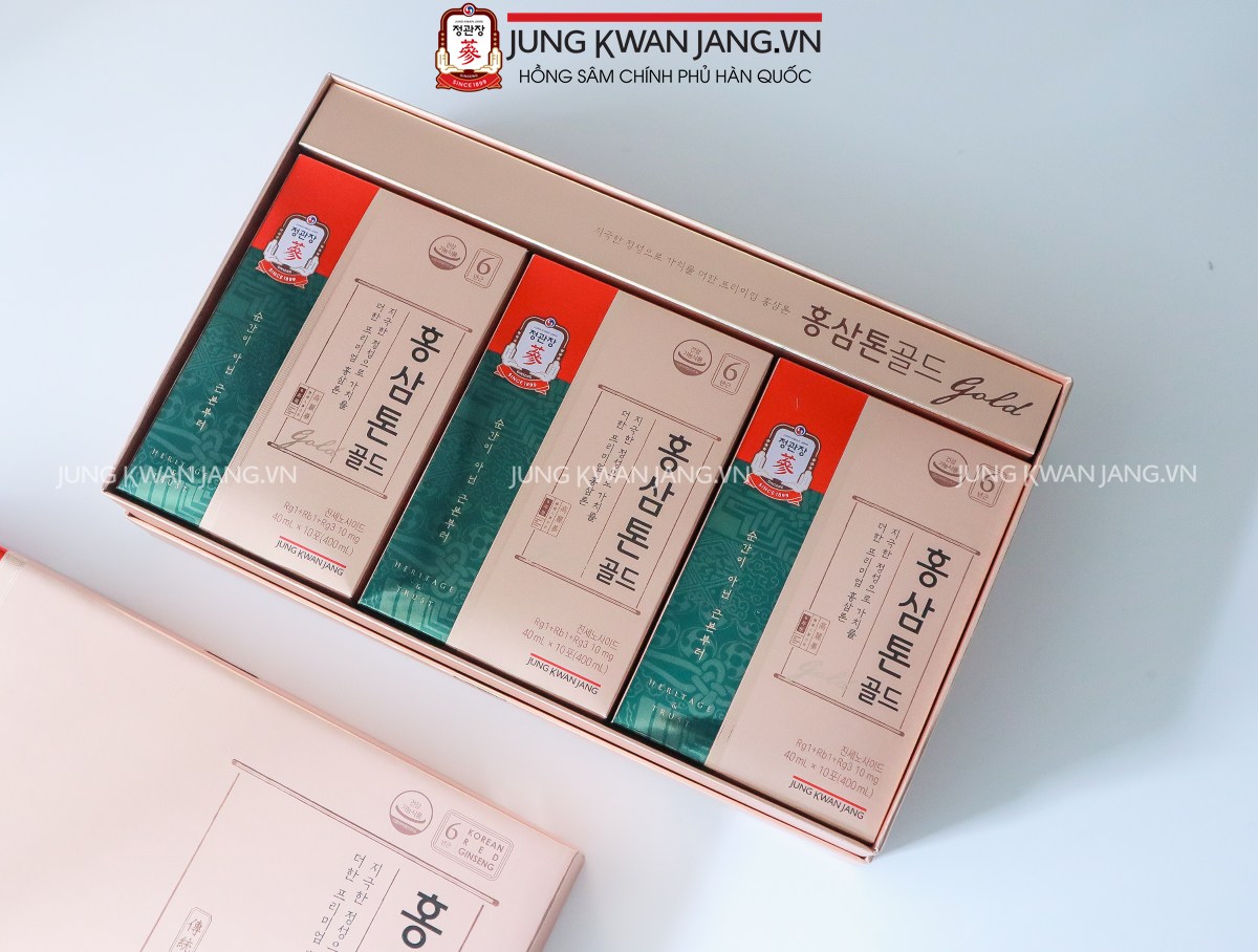 Hộp Nước Hồng Sâm KGC Tonic Gold Hàn Quốc 6 năm tuổi