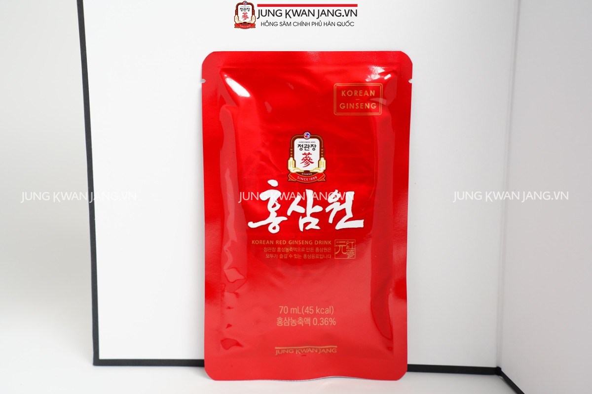 Sản phẩm Nước Hồng Sâm Won Jung Kwan Jang 70ml x 30 gói – Quà tặng sức khỏe cao cấp