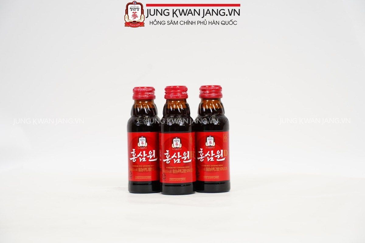 Thức uống bổ dưỡng Nước Hồng Sâm Won D Jung Kwan Jang 100ml x 10 chai – Giúp cơ thể khỏe mạnh, tinh thần sảng khoái mỗi ngày.