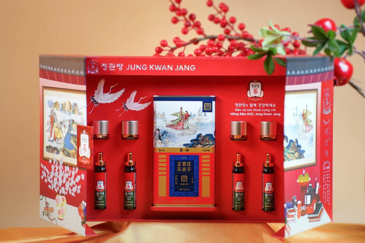 Hộp quà hồng sâm Jung Kwan Jang An Khang Vạn Thọ tinh tế, lựa chọn hoàn hảo cho dịp Tết sum vầy và tri ân.