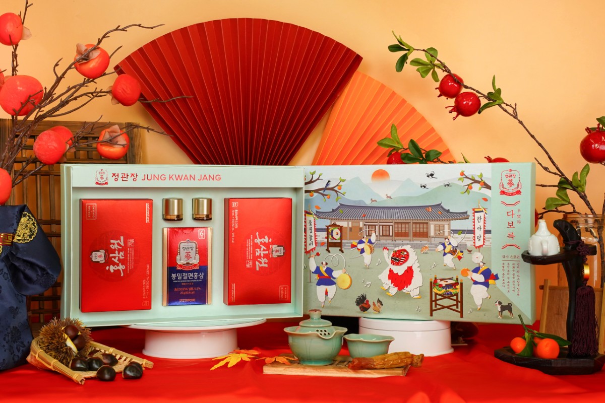 Hộp Quà Tết Hồng Sâm Chính Phủ Jung Kwan Jang – Thuận Phong Vạn Lý sang trọng, món quà sức khỏe ý nghĩa dịp Tết