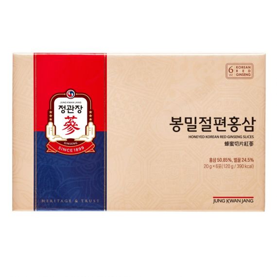 Hồng sâm lát tẩm mật ong Jung Kwan Jang 20g x 6 gói | Jung Kwan Jang | Jungkwanjang.vn Hồng sâm lát tẩm mật ong Jung Kwan Jang 20g x 6 gói | Jung Kwan Jang | Jungkwanjang.vn