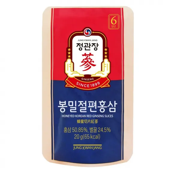 Hồng sâm lát tẩm mật ong Jung Kwan Jang 20g x 12 gói | Jung Kwan Jang | Jungkwanjang.vn