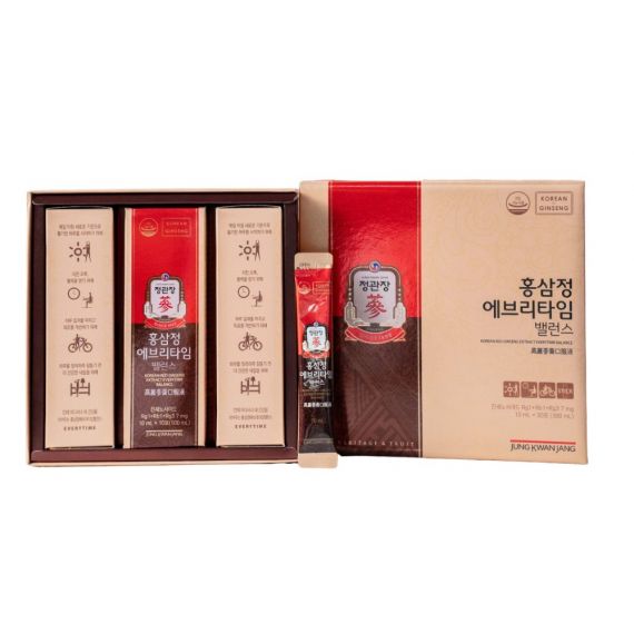 Tinh Chất Nước Hồng Sâm Jung Kwan Jang Everytime Balance 10ml x 30 Gói Tinh Chất Nước Hồng Sâm Jung Kwan Jang Everytime Balance 10ml x 30 Gói