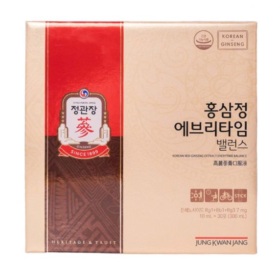 Tinh Chất Nước Hồng Sâm Jung Kwan Jang Everytime Balance 10ml x 30 Gói Tinh Chất Nước Hồng Sâm Jung Kwan Jang Everytime Balance 10ml x 30 Gói