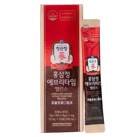 Tinh Chất Nước Hồng Sâm Jung Kwan Jang Everytime Balance 10ml x 30 Gói Tinh Chất Nước Hồng Sâm Jung Kwan Jang Everytime Balance 10ml x 30 Gói